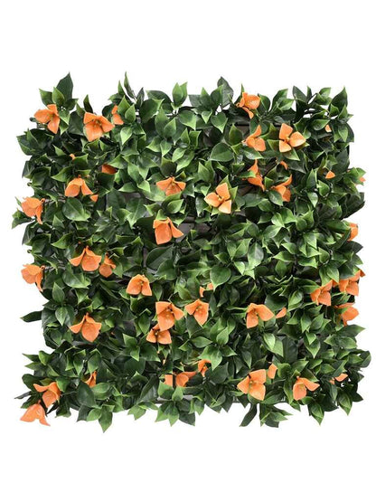 Artificial Vertical Wall Garden With Yellow Flowers Size: 50cm x 50cm || No:55/23