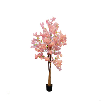 ENUTROF Artificial Pink Cherry Blossom Tree – 150cm Fluffy Fake Flowering Plant for Bridal Decor ENUTROF