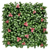 Pink flower vertical garden